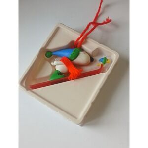 Vintage Hallmark Snoopy Woodstock Skiing Keepsake Ornament Peanuts 1958 1965 Box